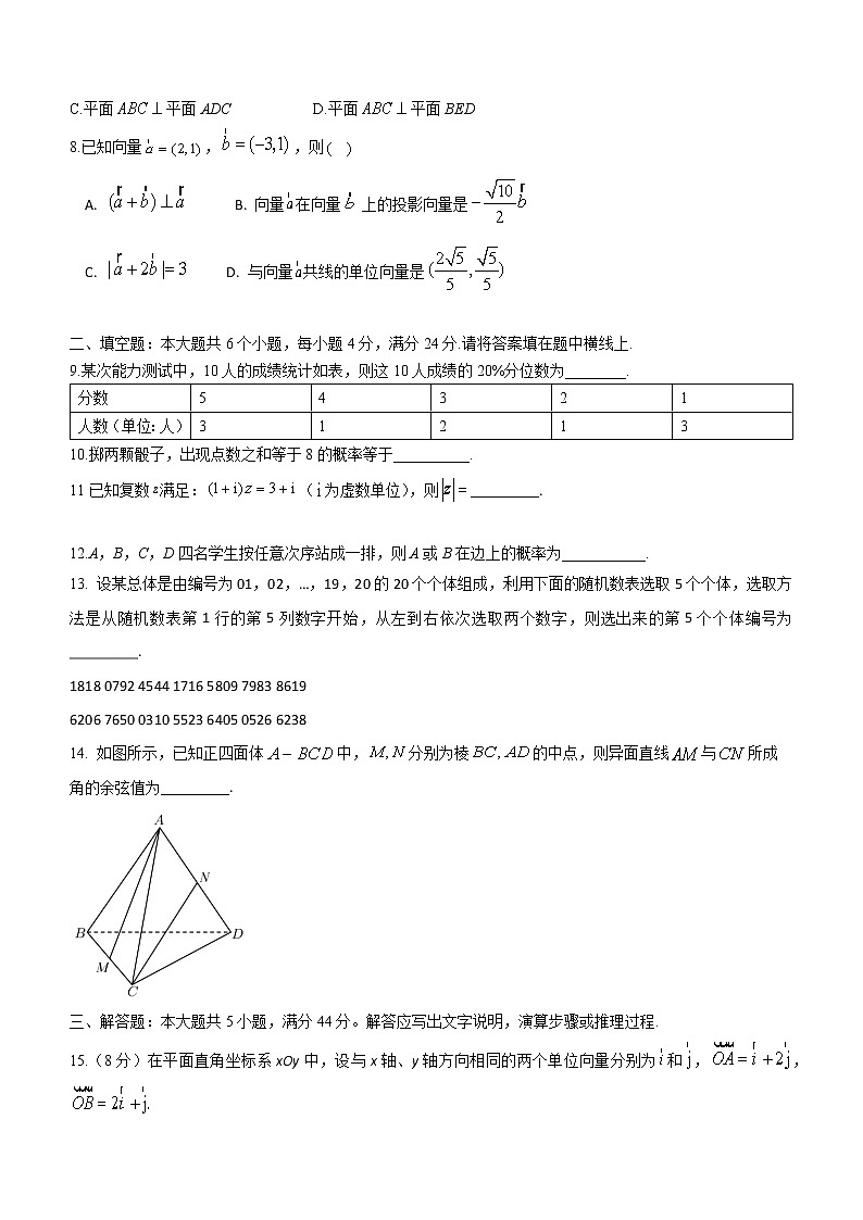 湖南省衡山县第二中学2021-2022学年高一下学期期末考试数学试题（含答案）02