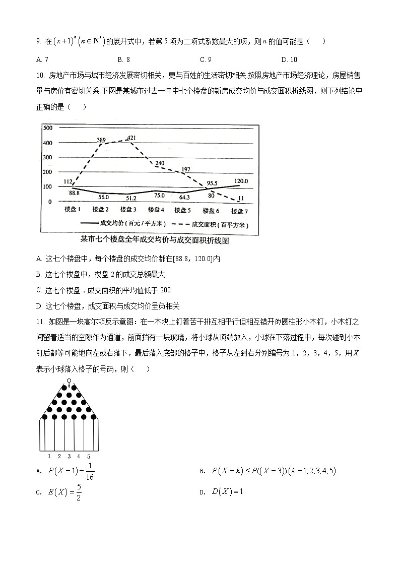 江苏省徐州市2021-2022学年高二下学期期末数学试题及参考答案02