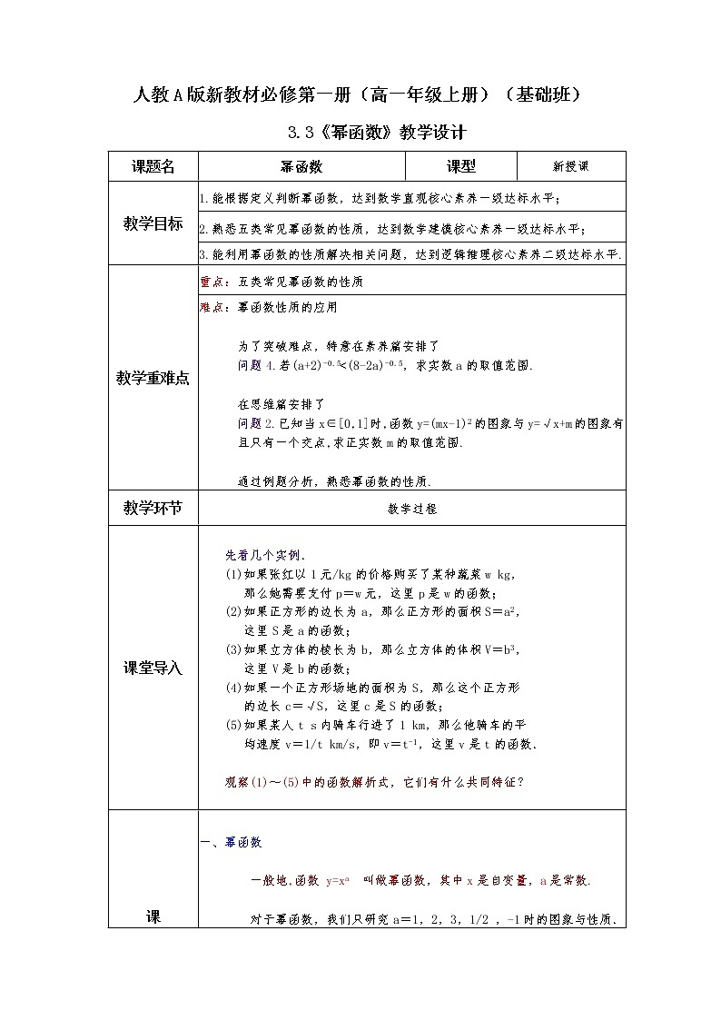 第3章+3幂函数基础班课件+教案01