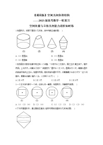 空间几何体的结构-2023届高考数学一轮复习空间向量与立体几何能力进阶加时练1 （含答案）