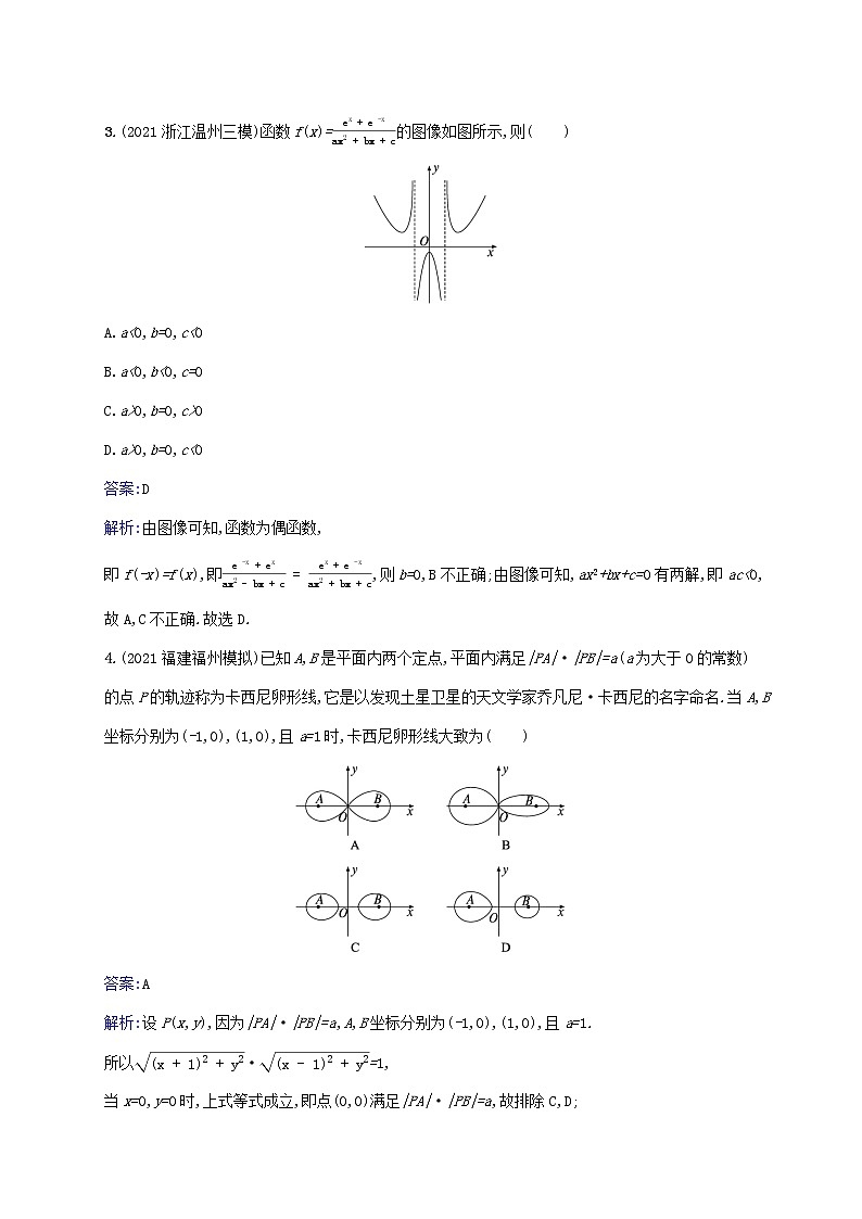 2023年高考数学一轮复习课时规范练11函数的图像含解析北师大版文第2页