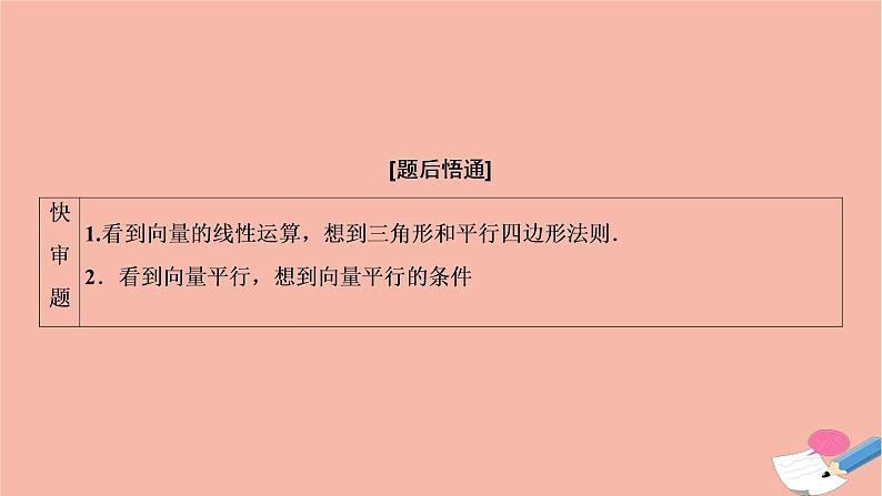高考数学统考二轮复习天天练第1部分送分考点自练自检第2讲平面向量复数课件第8页