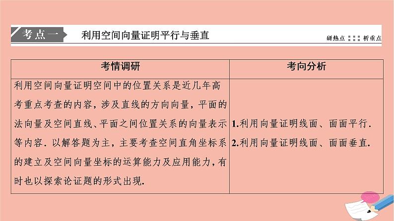 高考数学统考二轮复习天天练第2部分专题3立体几何第3讲空间向量与立体几何课件02