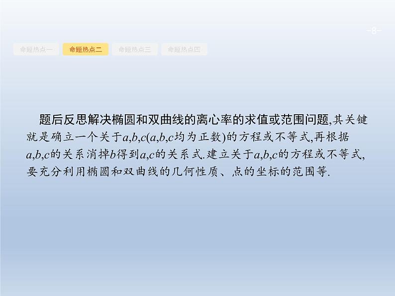 高考数学二轮复习第2部分6.2椭圆双曲线抛物线课件08