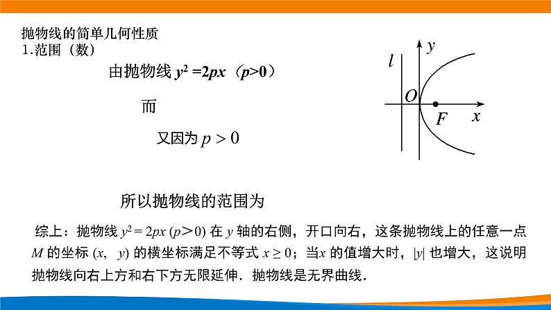 高中数学 抛物线的简单几何性质（第1课时）课件第8页