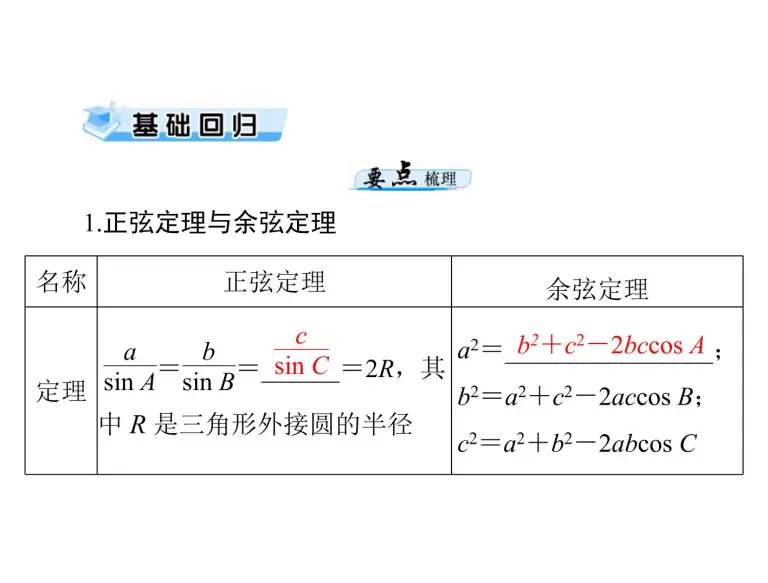 高考数学一轮复习第3章三角函数与解三角形第7讲正弦定理和余弦定理课件 教习网 课件下载
