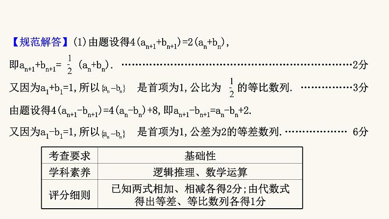 高考数学二轮专题训练2.21课时突破数列解答题数列求和及数列的综合应用课件第4页