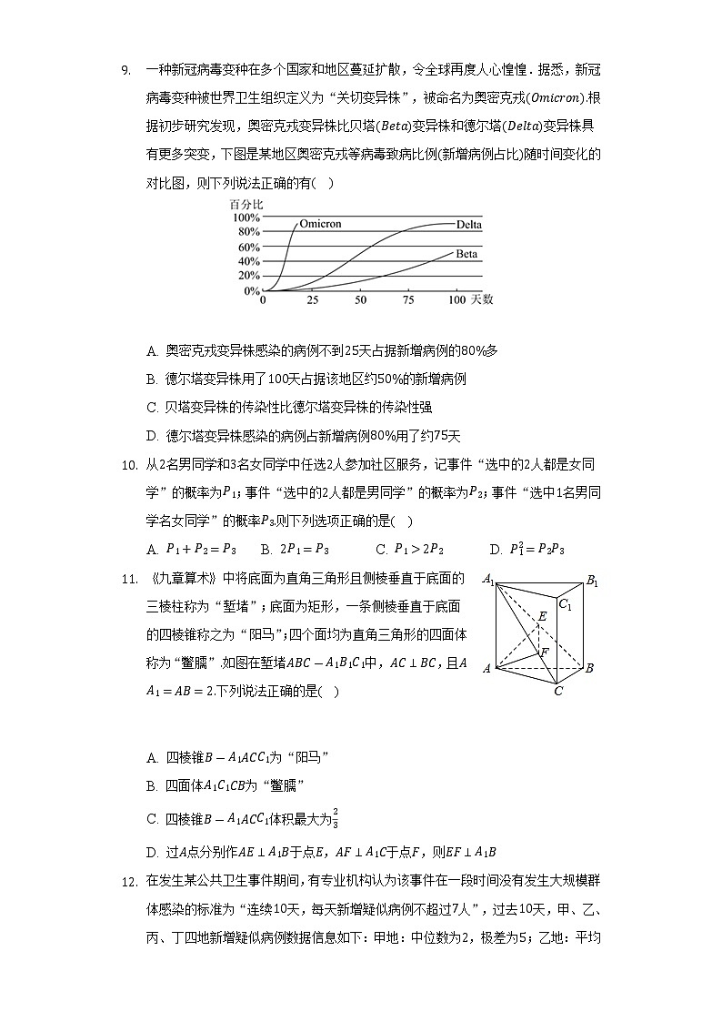 2021-2022学年广东省茂名市电白区高一（下）期末数学试卷（Word解析版）03