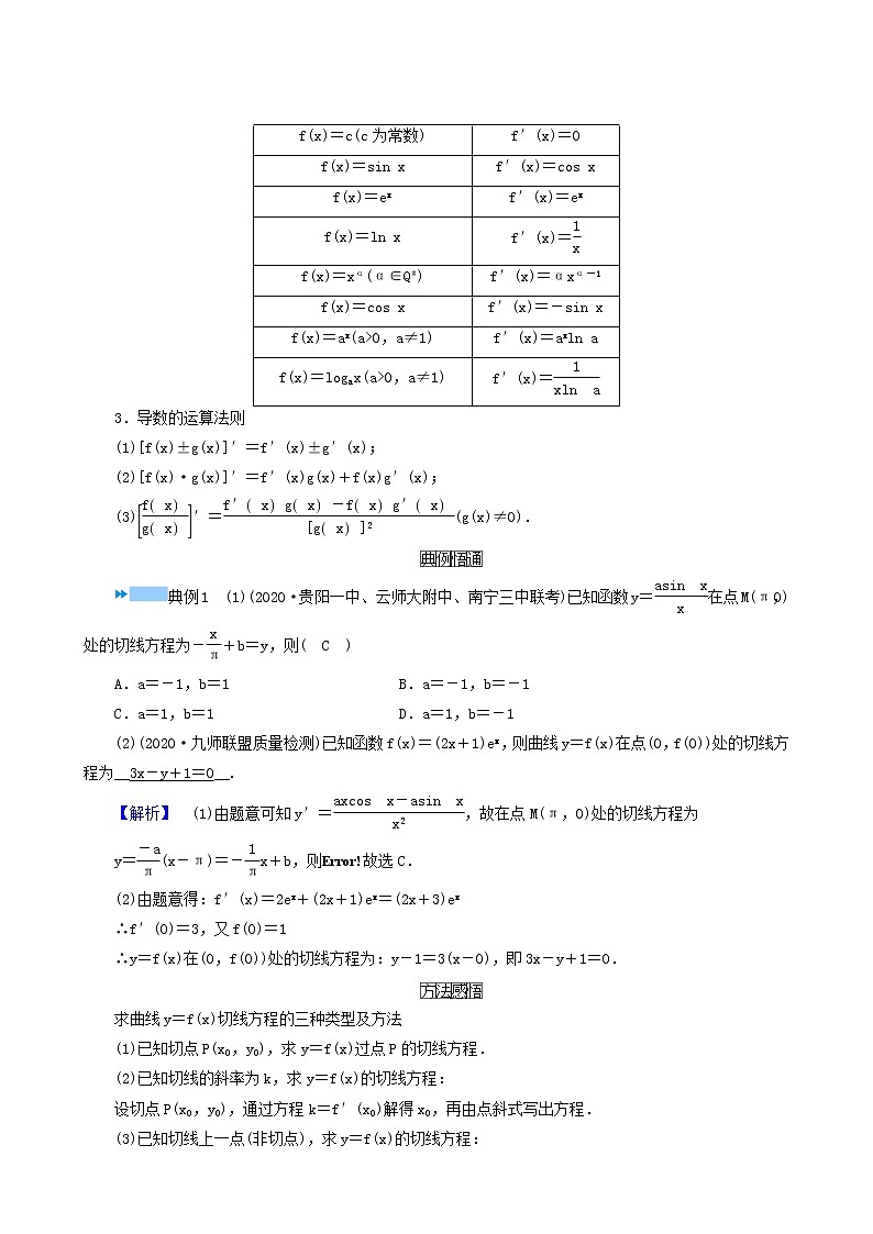高考数学二轮复习第2部分专题篇素养提升文理专题六函数与导数第3讲导数的简单应用文科学案含解析第2页