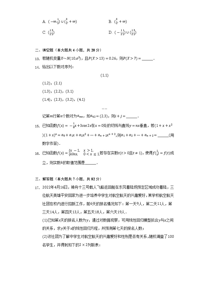 2021-2022学年河南省商丘市名校高二（下）期末数学试卷（理科）（Word解析版）03