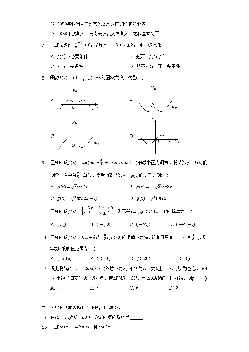 2021-2022学年陕西省商洛市高二（下）期末数学试卷（理科）（Word解析版）02