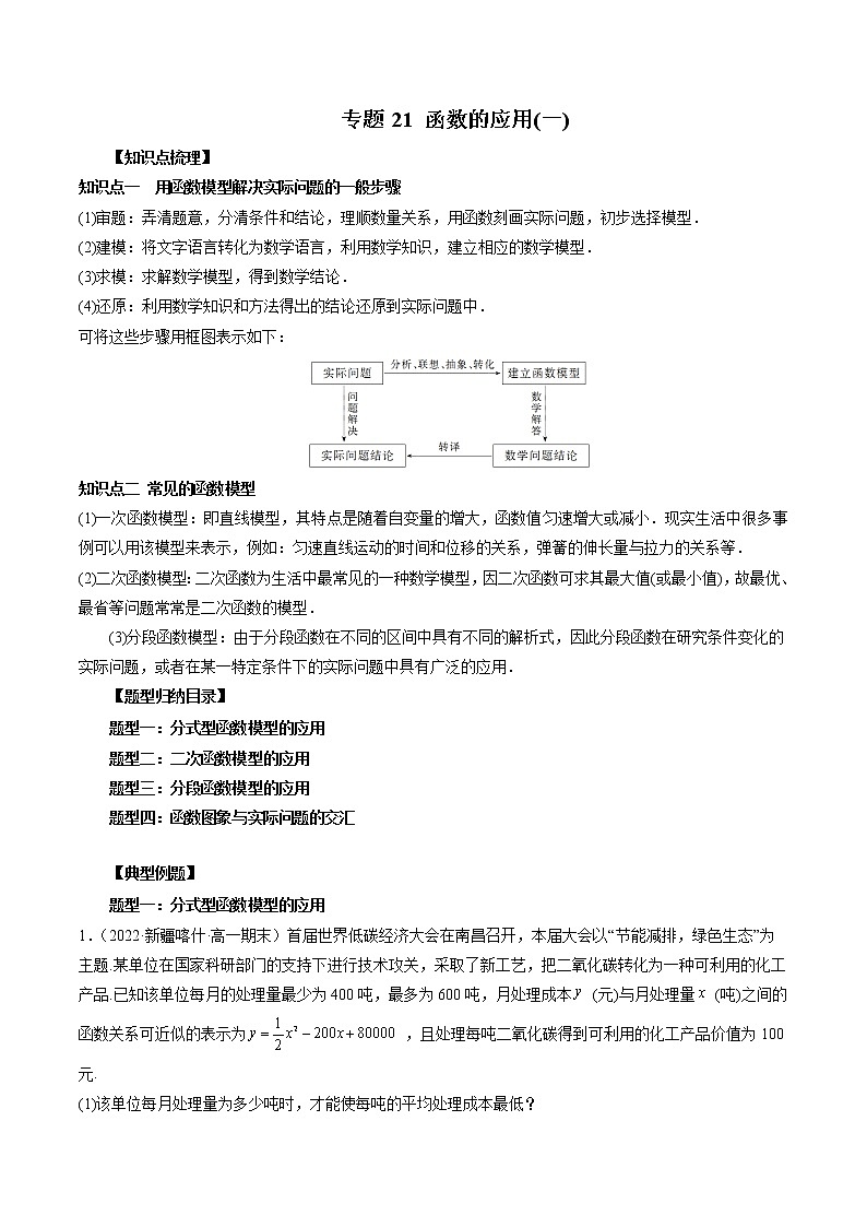 专题21 函数的应用(一)（解析版）第1页