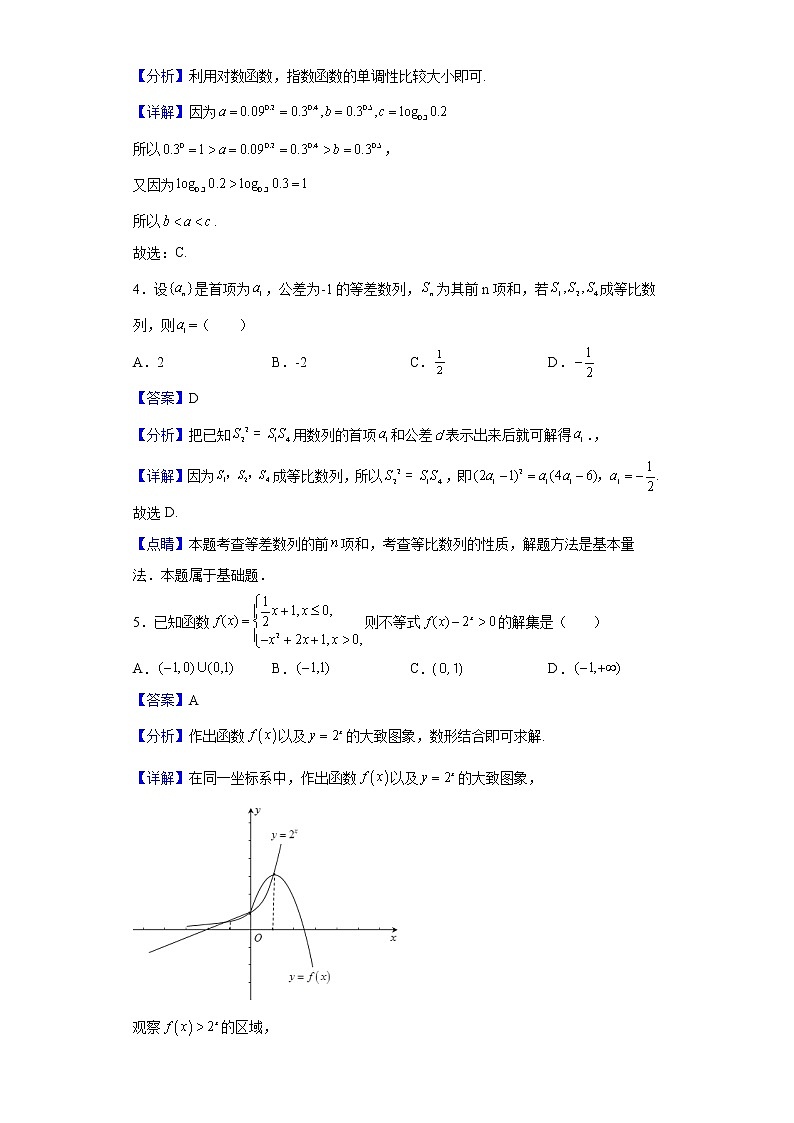 2022届北京市十一学校高三5月月考数学试题含解析02