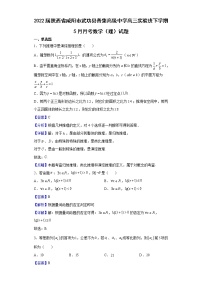 2022届陕西省咸阳市武功县普集高级中学高三实验班下学期5月月考数学（理）试题含解析
