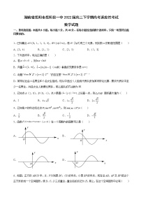 2022届湖南省岳阳市岳阳县一中高三下学期高考适应性考试数学试题含解析