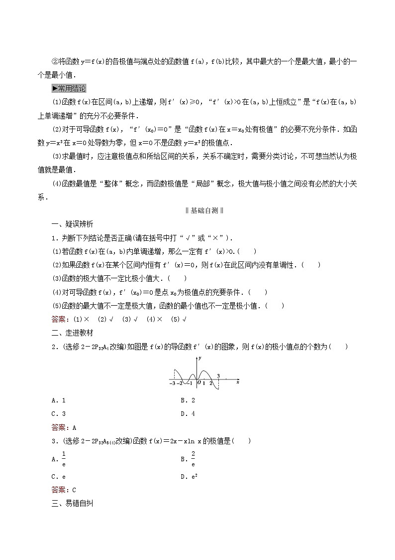 人教版高考数学一轮复习第3章导数及其应用第2节第1课时导数与函数的单调性学案理含解析第2页