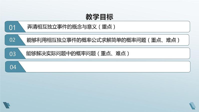 10.2事件的相互独立性（课件）-2020-2021学年高一下学期数学人教A版（2019）必修第二册02