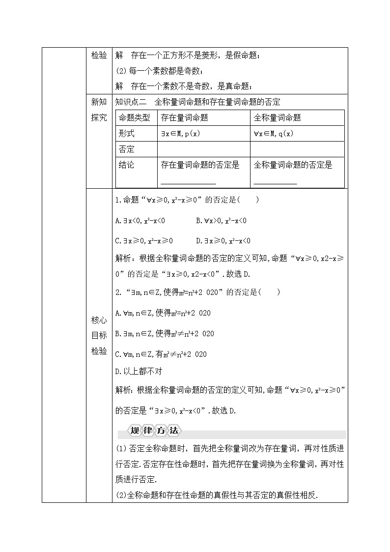 1.2.2《全称量词命题与存在量词命题的否定》课件PPT+教案02