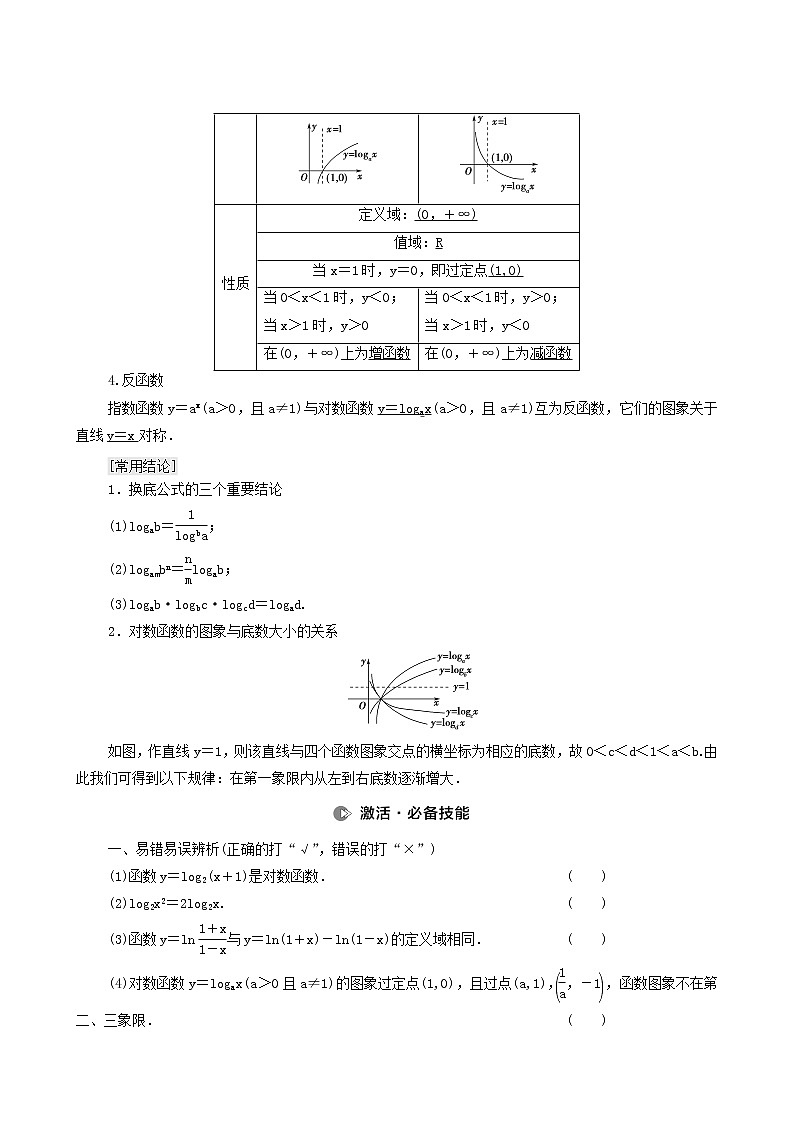 高考数学统考一轮复习第2章函数第7节对数与对数函数学案第2页