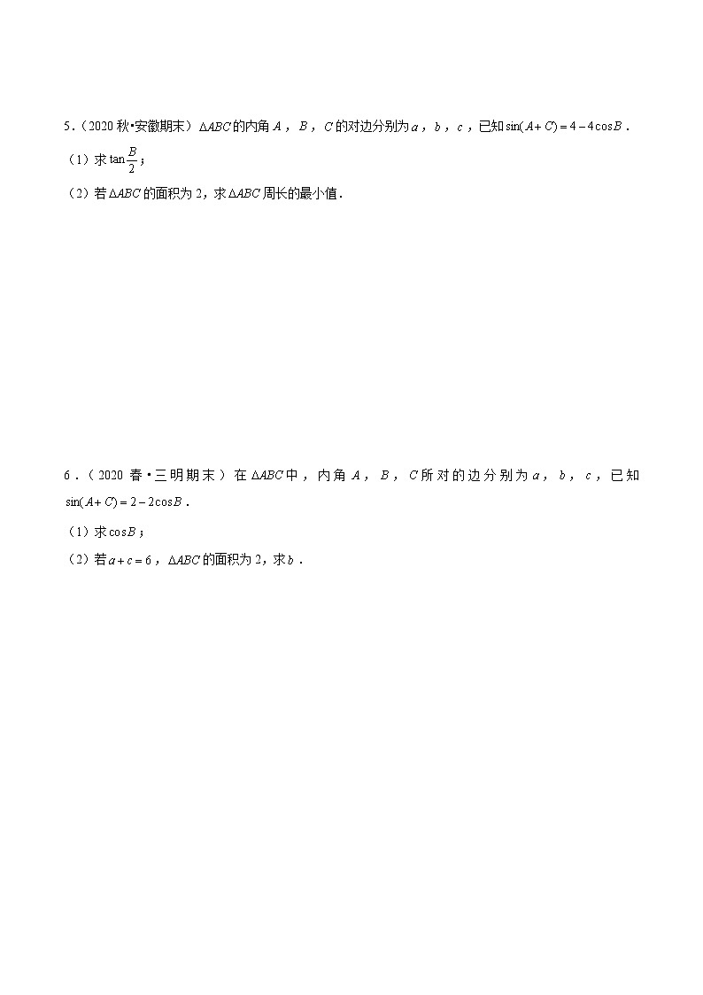 新高考数学二轮专题《解三角形》第11讲 正余弦定理的综合应用（原卷版）第3页