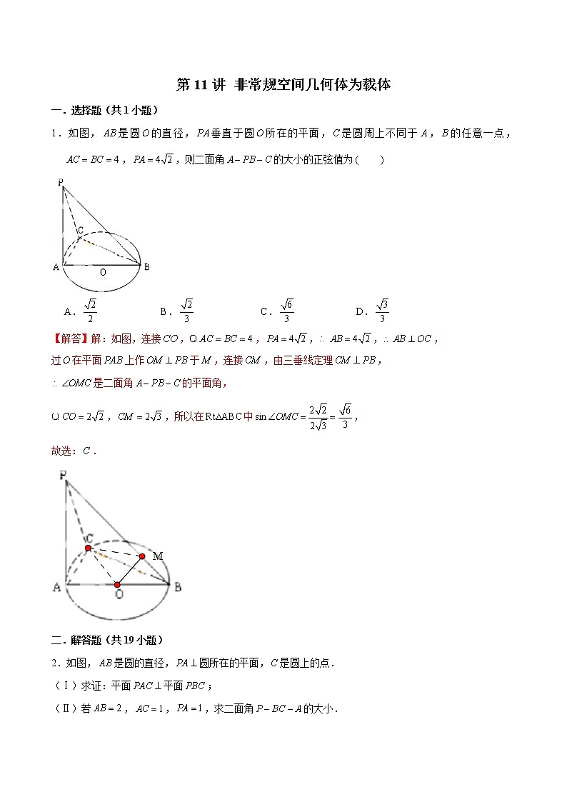 新高考数学二轮专题《立体几何》第11讲 非常规空间几何体为载体（解析版）第1页