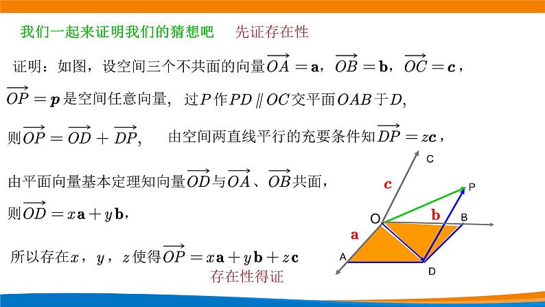 高中数学必修第一册 1.2.1空间向量基本定理（第一课时） PPT课件+教案04