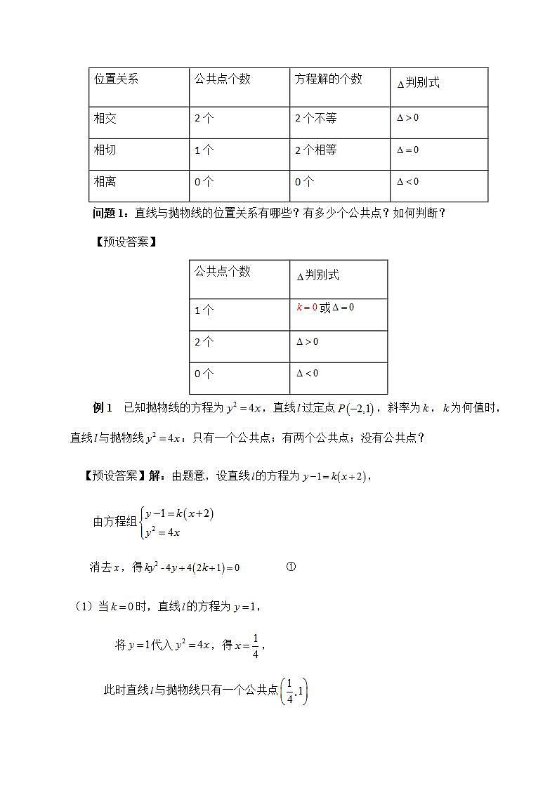 高中数学必修第一册 3.3.2抛物线的简单几何性质（第二课时） PPT课件+教案02