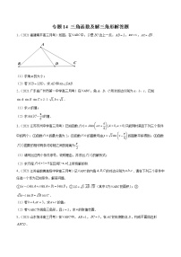 新高考数学模拟卷分类汇编（三期)专题14《三角函数及解三角形》解答题(2份打包，解析版+原卷版)