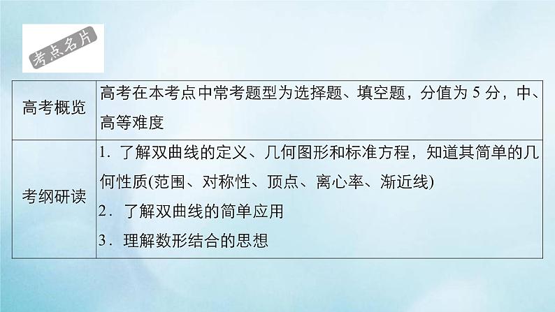 苏教版高考一轮复习考点通关练第7章平面解析几何考点测试含答案49双曲线课件02