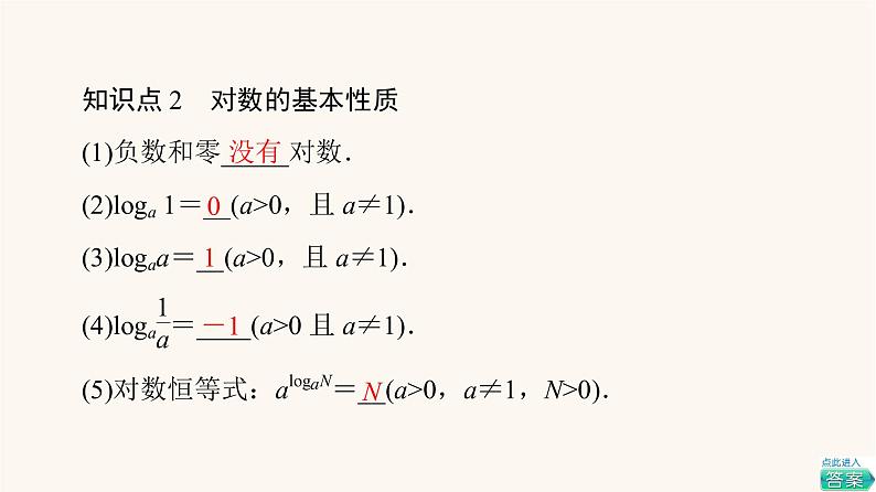 苏教版（2019）高中数学必修第一册第4章指数与对数4.24.2.1对数的概念课件第7页