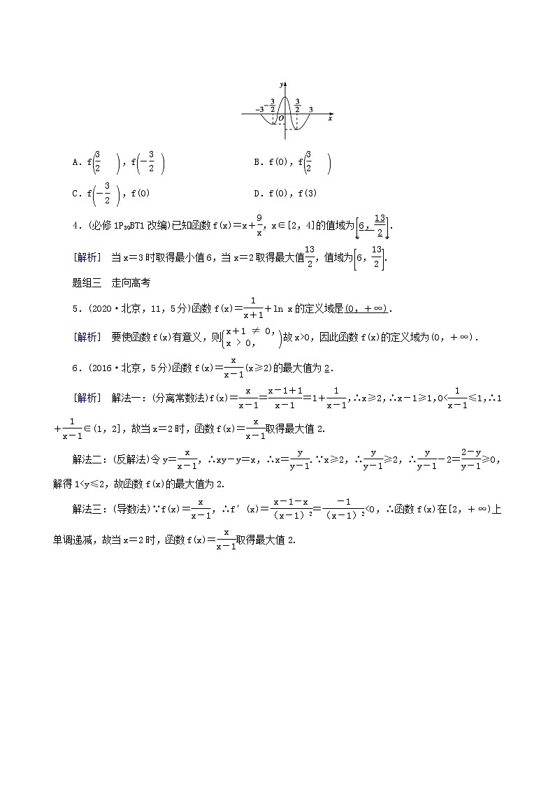 高考数学一轮复习第2章函数导数及其应用第2讲函数的定义域值域学案第3页