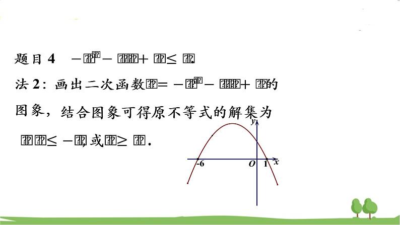 高一【数学(人教A版)】必修第1册 二次函数与一元二次方程、不等式(2) PPT课件第6页