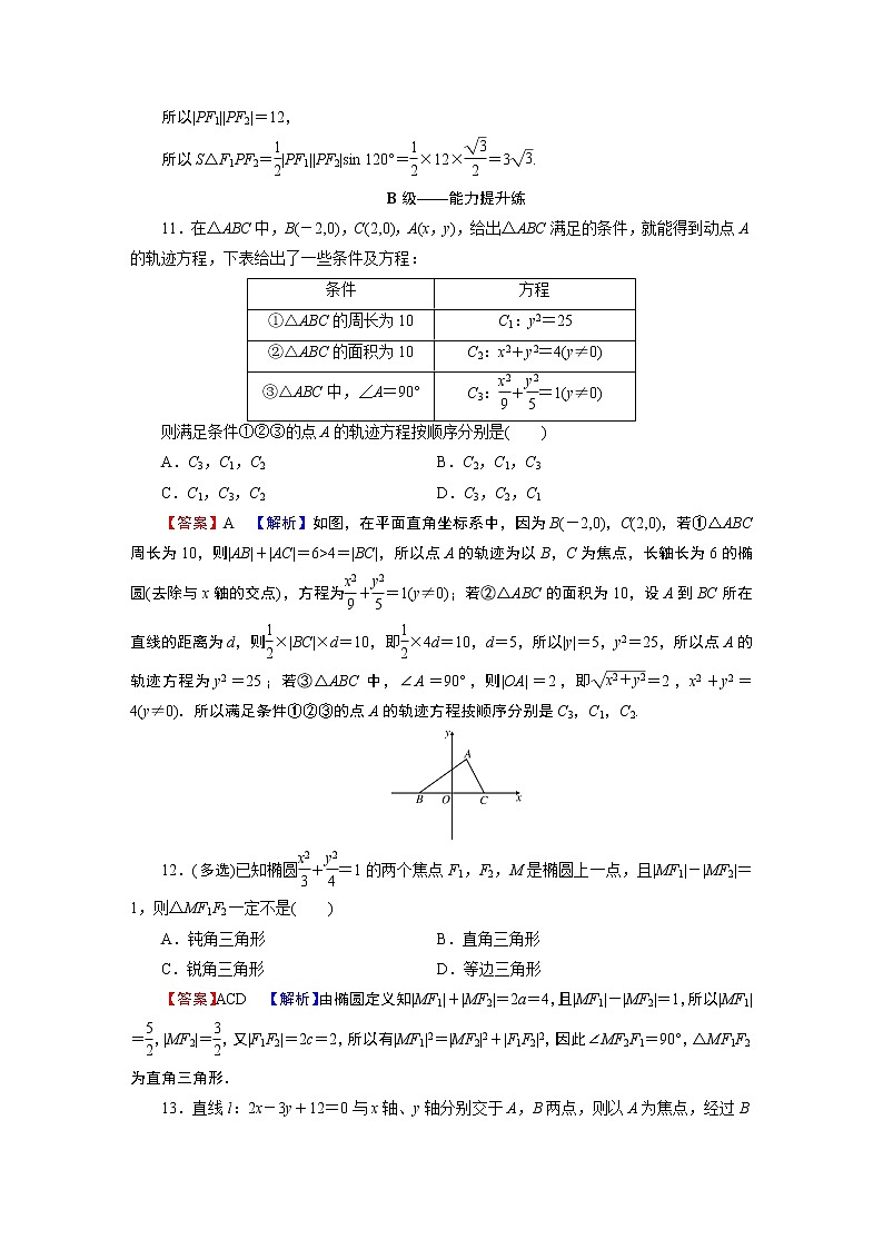 人教A版（2019）高中数学选择性必修第一册 3.1.1　椭圆及其标准方程 PPT课件+同步习题03