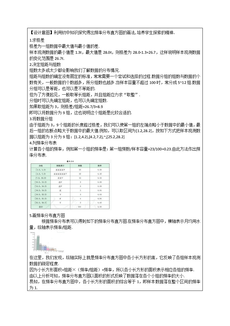 9.2.1《总体取值规律的估计》教学设计03