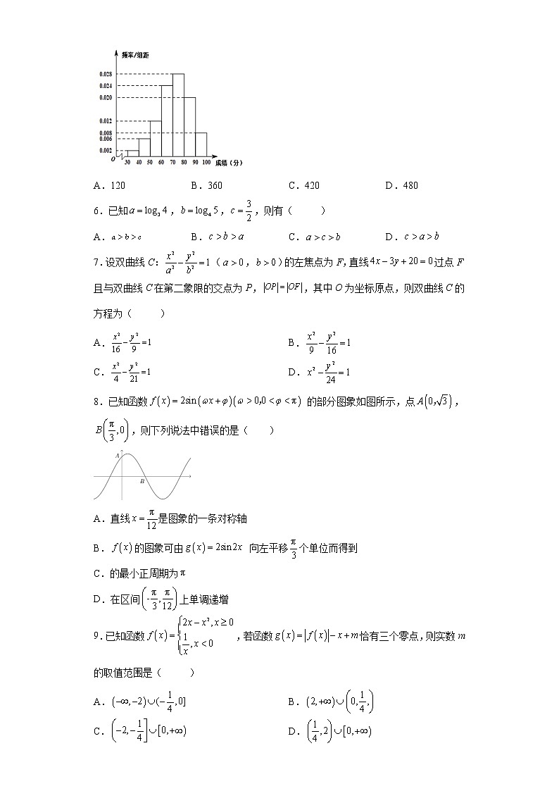 数学-2022年秋季高三开学摸底考试卷（天津专用）(考试版）第2页