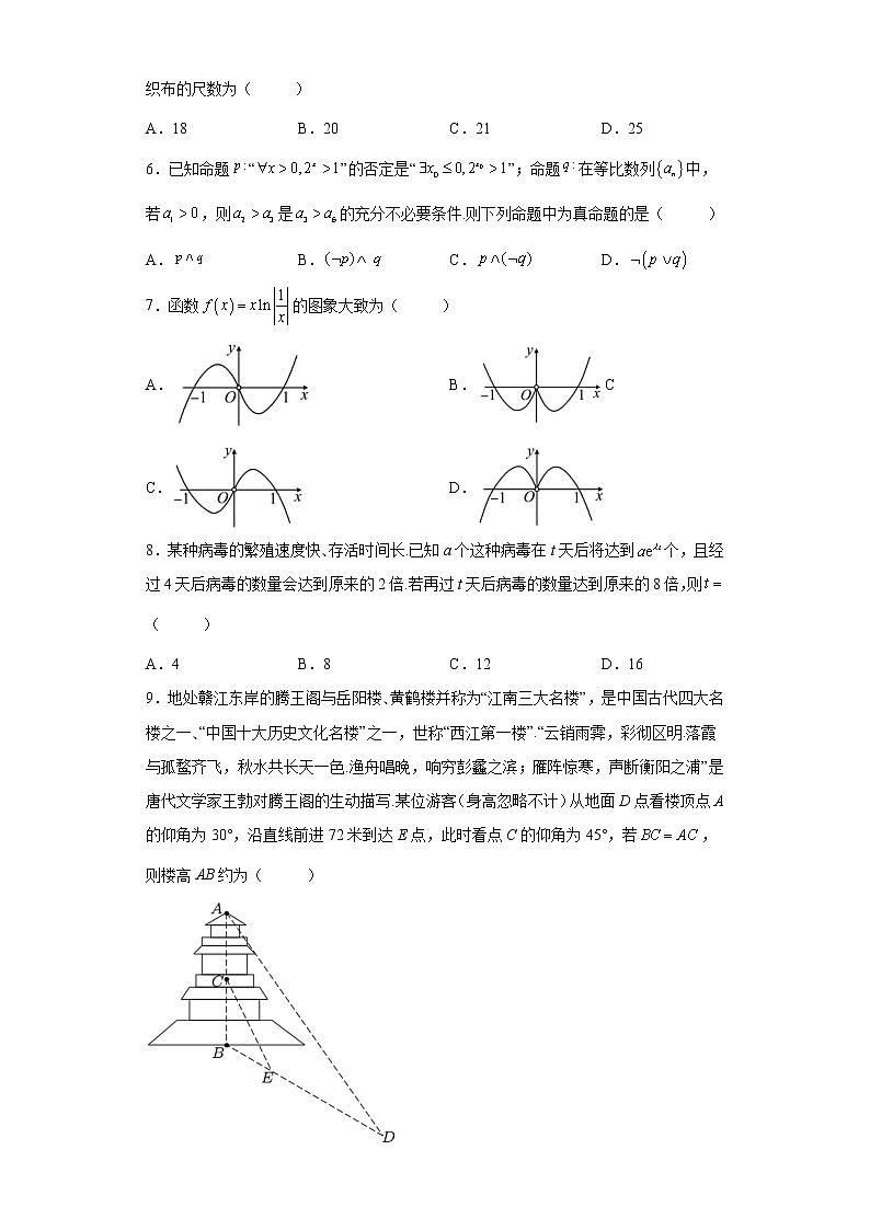 江西师范大学附属中学2022届高三5月三模数学（文）试题-第2页