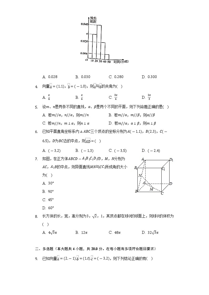 2021-2022学年甘肃省武威十八中高一（下）期末数学试卷（Word解析版）02