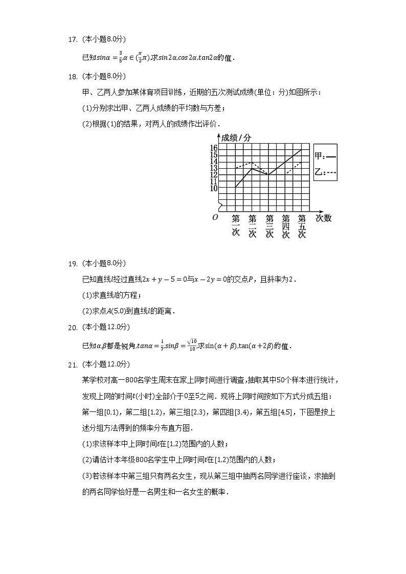 2021-2022学年西藏林芝第二高级中学高一（下）期末数学试卷（Word解析版）第3页