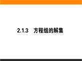 2021—2022学年高中数学人教B版必修第一册同步教学课件2.1.3 方程组的解集