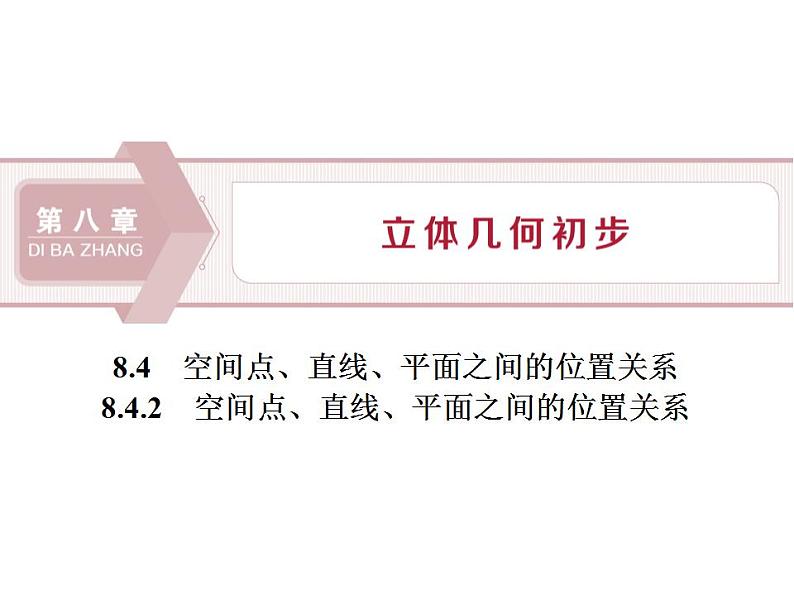 第8章 8.4 第2课时 空间点、直线、平面之间的位置关系 课件01
