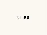 人教A版高中数学必修第一册4.1 指数课件