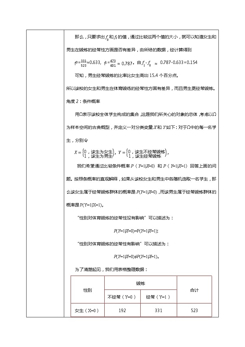 8.3.1 分类变量与列联表 课件+教学设计03