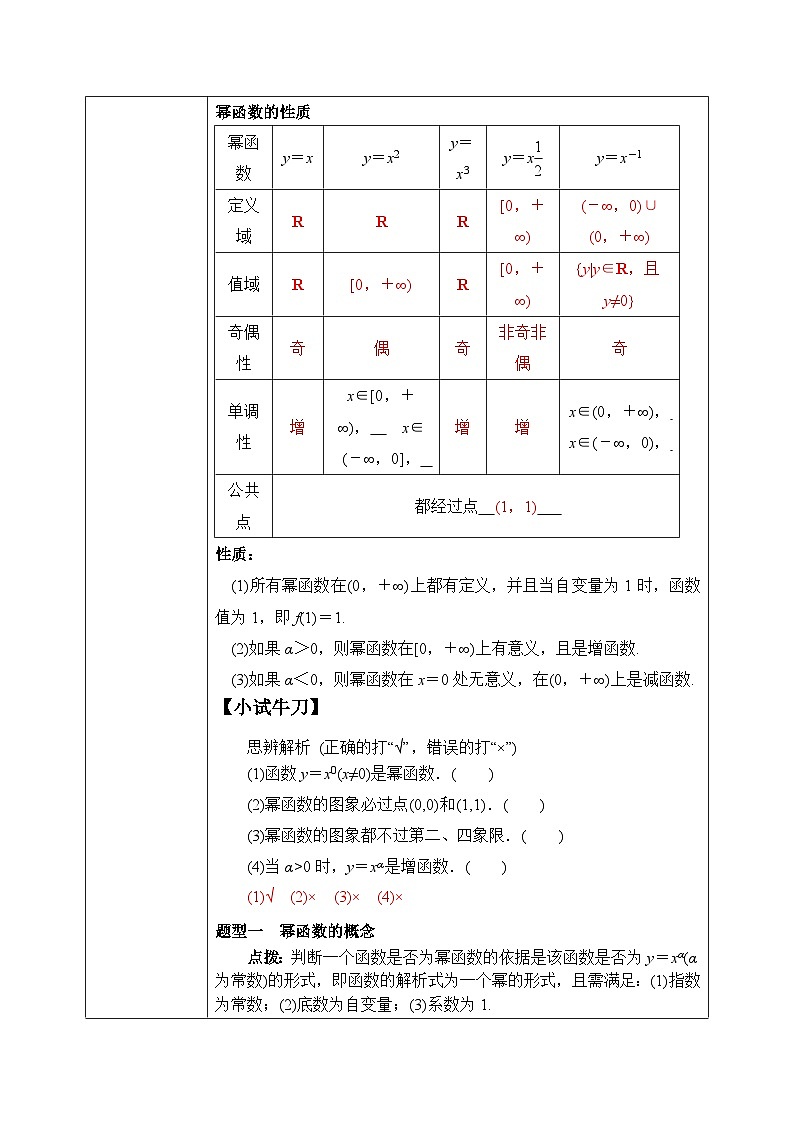必修第一册高一上数学第三章3.3《幂函数》课件+教案02