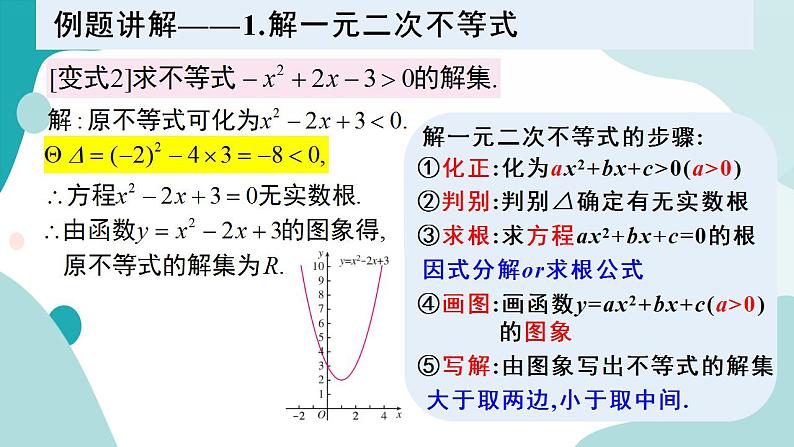 2.3 二次函数与一元二次方程、不等式（含2课时）高一数学课件（人教A版2019必修第一册)第5页