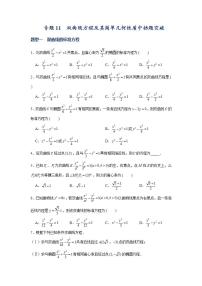 （人教A版2019选择性必修第一册）专题11  双曲线方程及其简单几何性质中档题突破