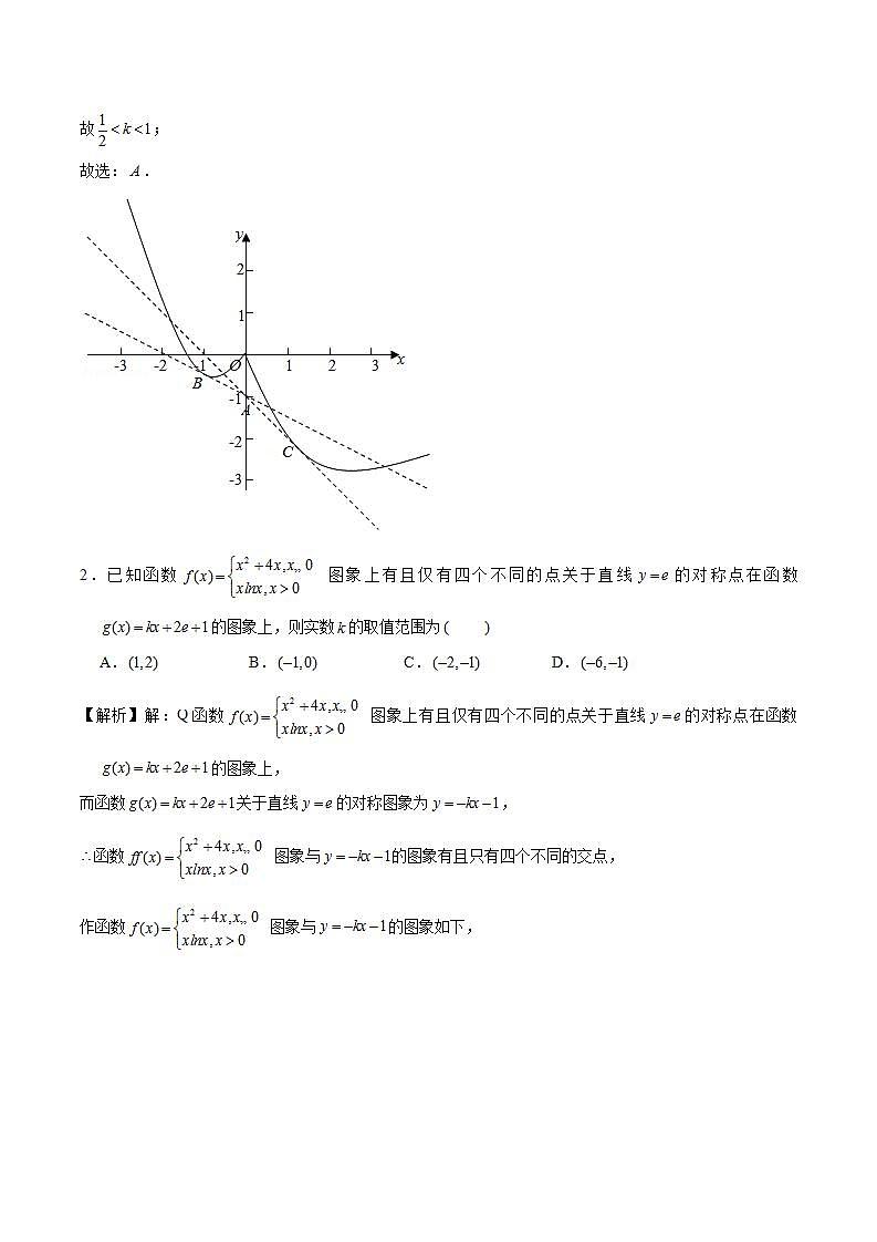 2023年新高考数学函数压轴小题专题突破  专题10 函数对称问题02