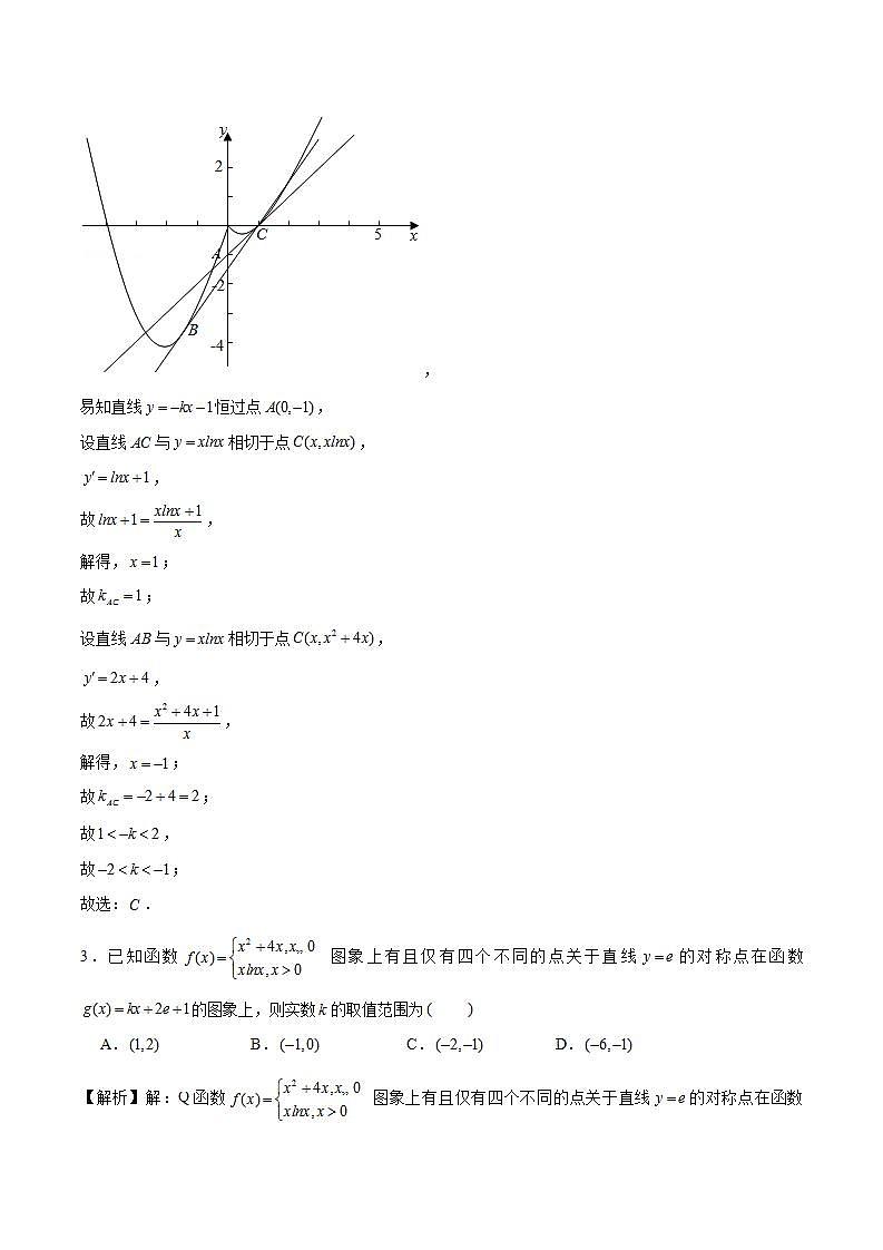 2023年新高考数学函数压轴小题专题突破  专题10 函数对称问题03