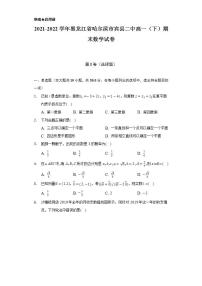 2021-2022学年黑龙江省哈尔滨市宾县二中高一（下）期末数学试卷（Word解析版）