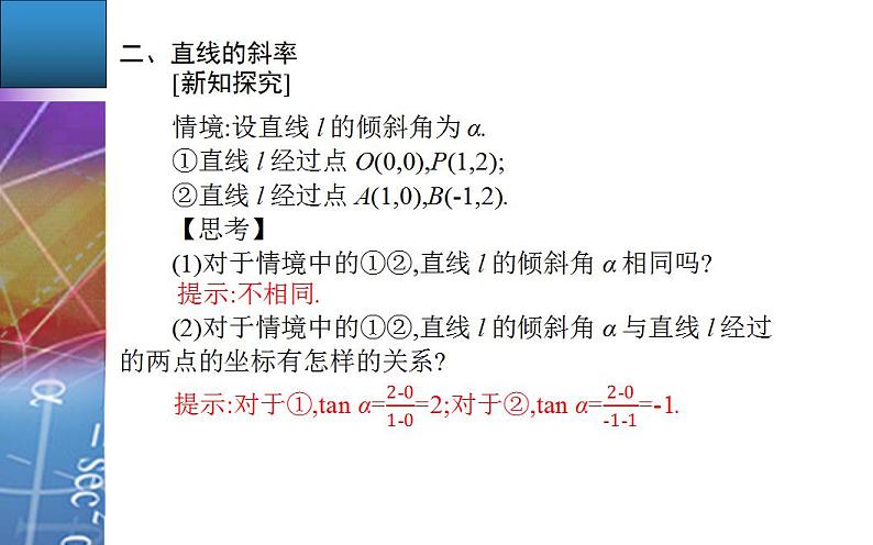 数学选择性必修第一册第二章 2.1.1　直线的倾斜角与斜率 第1课时 课件第6页