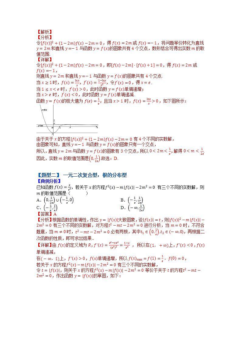 2023高考一轮考点突破 05 复合二次型和镶嵌函数零点（解析版）第3页